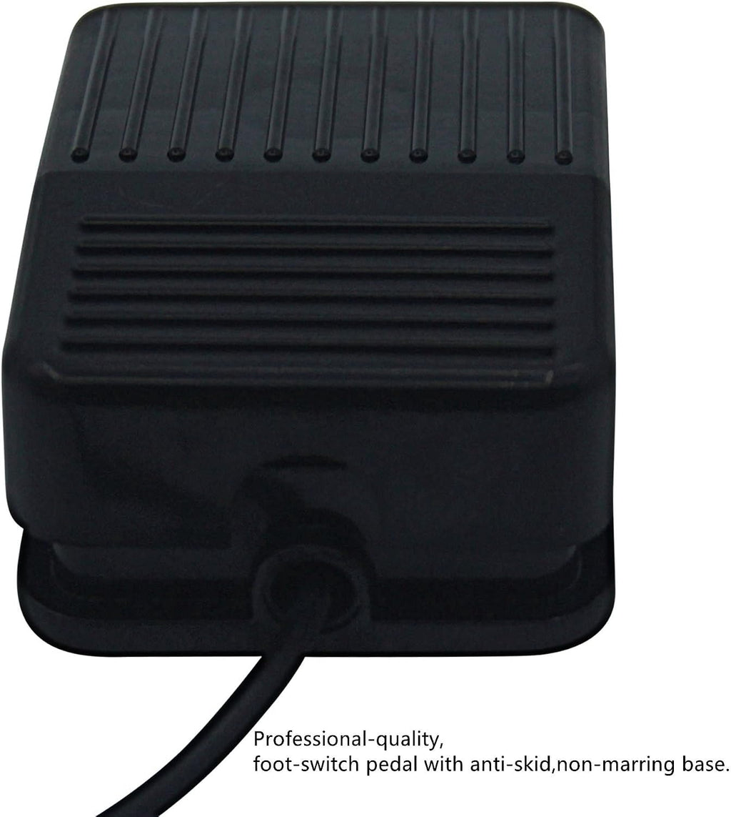 Foot Pedal,Foot Pedal Switch Power Supply Pedal Control with Clip Cord for Machine,Square-Plastic