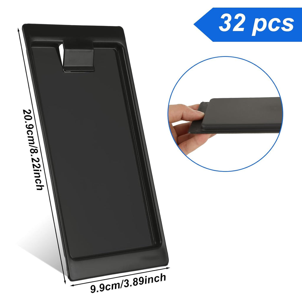 32 Pack Check Presenters for Restaurants, Black Check Holders, Check Presenter Trays, Checks Tip Holder for Receipts