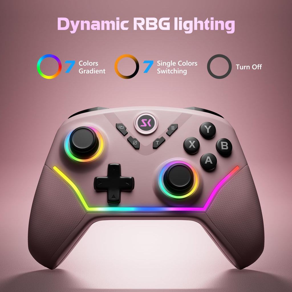 Wireless PC Controller with Hall Effect Joysticks & Triggers, 1000Hz Polling Rate, Switch Controller for