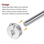 HARFINGTON 2pcs Double Split Shaft Collar for 8mm Shaft Set Screw Collars