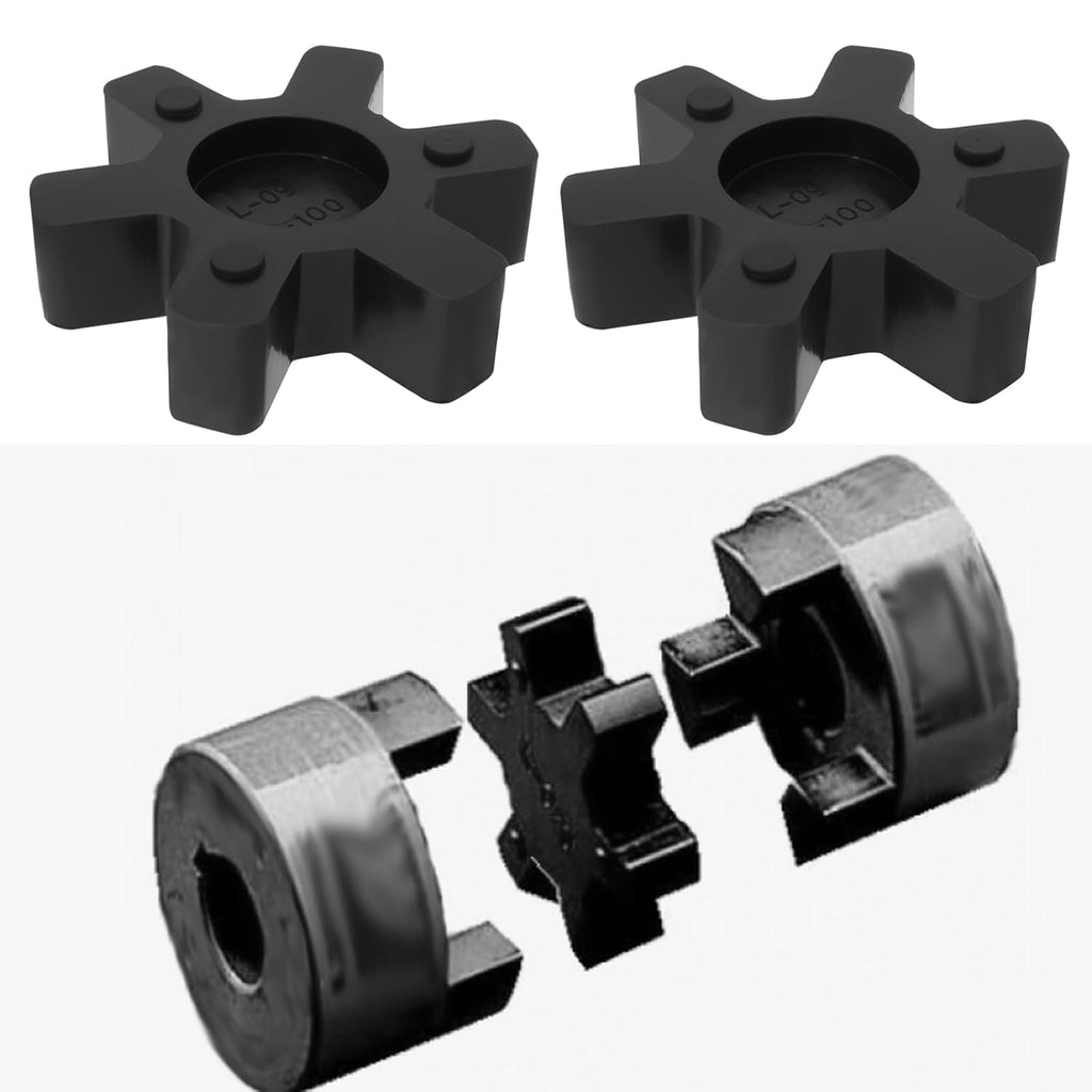 2PCS L099/L100 Jaw Coupling Insert Compatible with Lovejoy Compatible with Martin Compatible with Browning NBR Rubber Spider Insert Black
