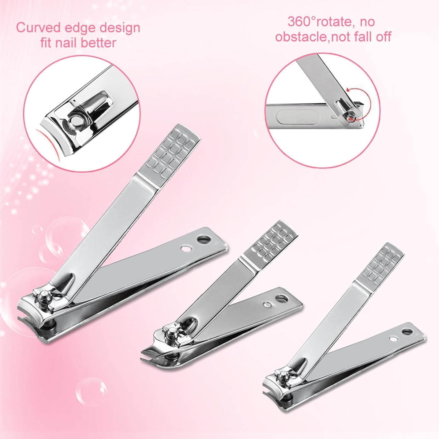 Manicure Set Professional Nail Clippers Set, 18Pcs Manicure Kit Stainless Steel Nail Kit for Women, Pedicure Set Nail