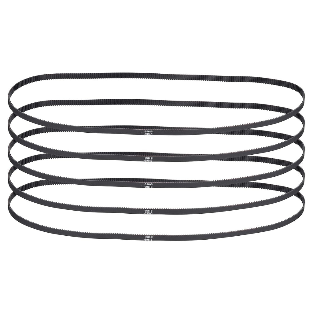 MECCANIXITY 5Pcs 696mm GT-2 Timing Belt 6mm Width 2mm Pitch Closed Loop