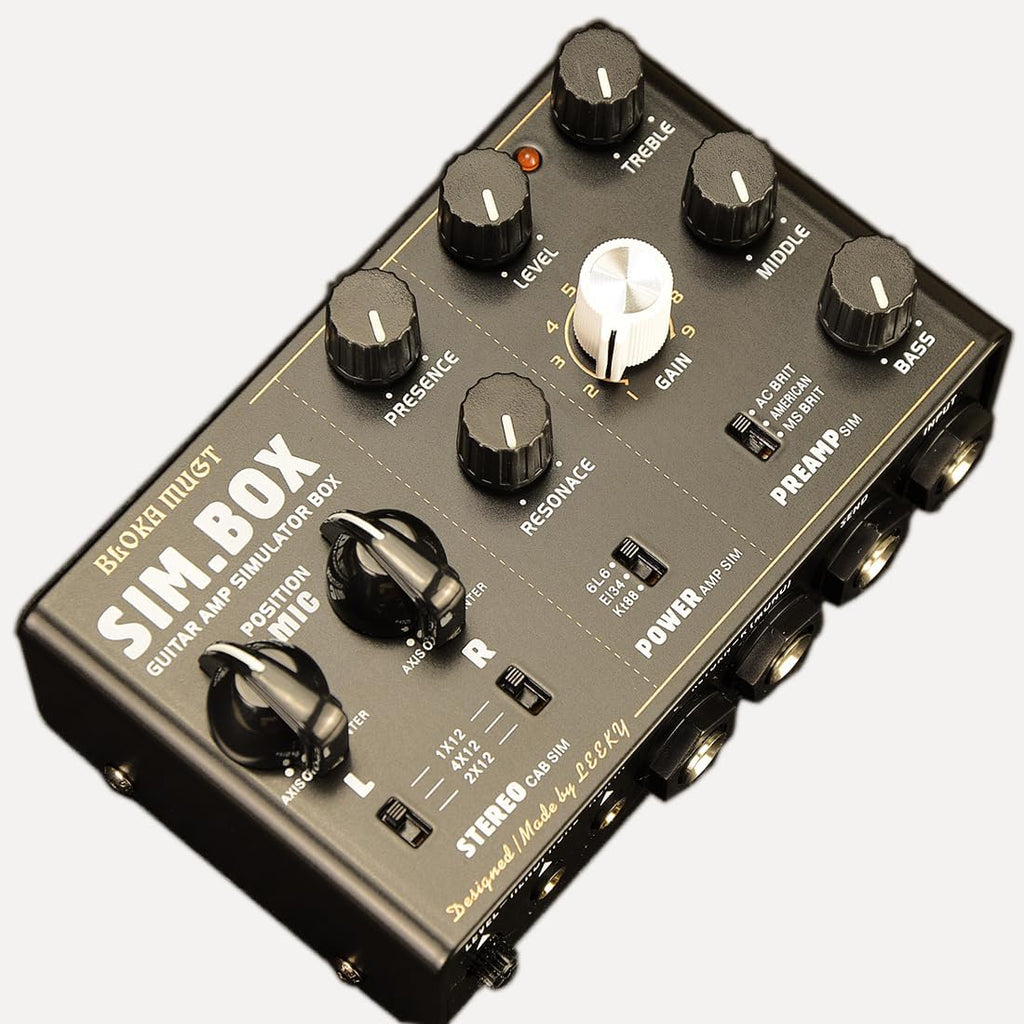 Guitar Effect Pedal Amplifier Simulation for Electric Guitar - All - analog Guitar Amp Speaker Simulator Pedal (Black)