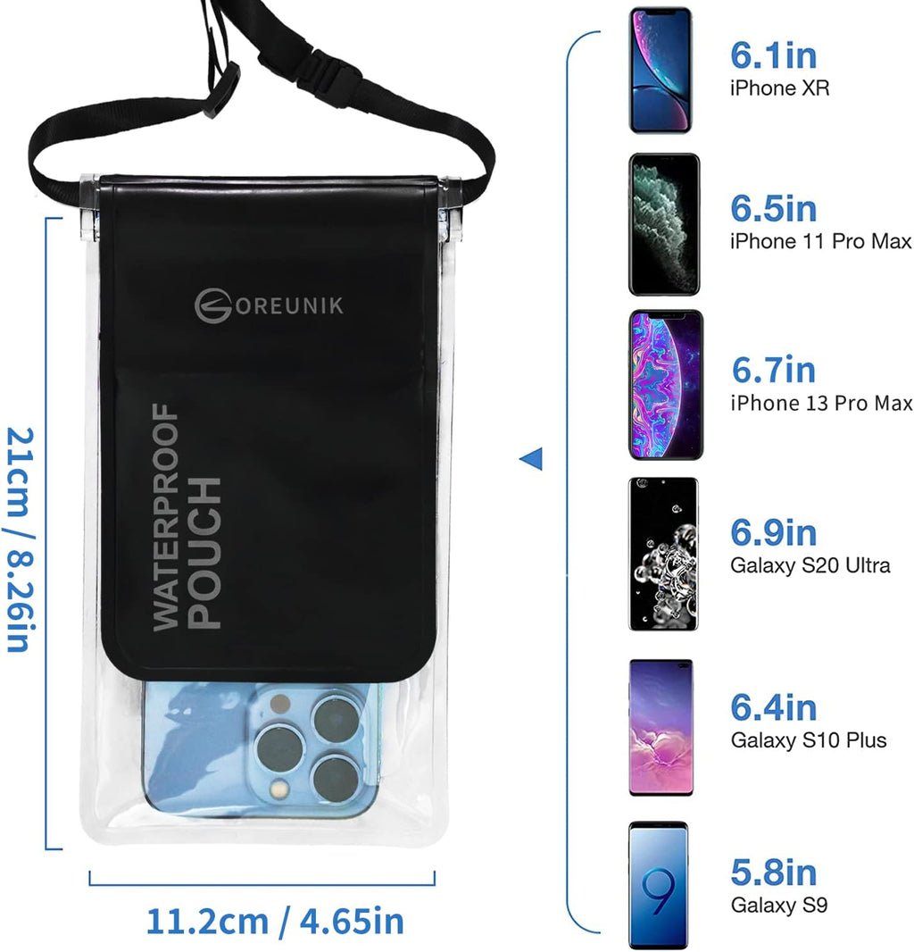 Waterproof Phone Pouch [2-Pack], Waterproof Case Dry Bag for iPhone 17/16 Pro MAX Samsung Galaxy S25/S24 Ultra