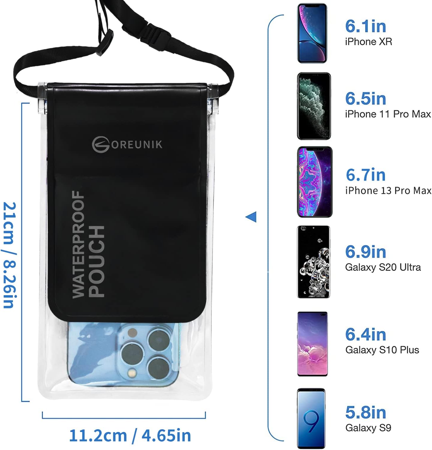 Waterproof Phone Pouch [2-Pack], Waterproof Case Dry Bag for iPhone 17/16 Pro MAX Samsung Galaxy S25/S24 Ultra