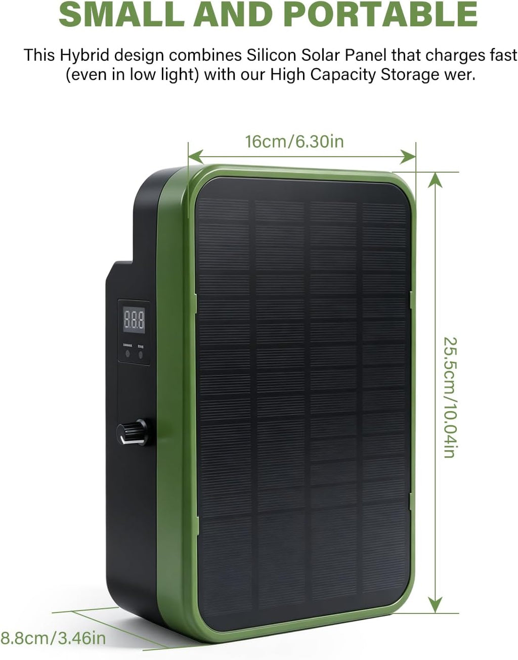 Solar Electric Fence Charger, Energizer with Stand 5kV-9kV Output