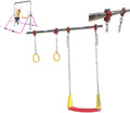 Wind Rider Glider Swing seat and 2 Trapeze Rings with Metal Chain and Hooks Compatible Gymnastics Expandable Junior