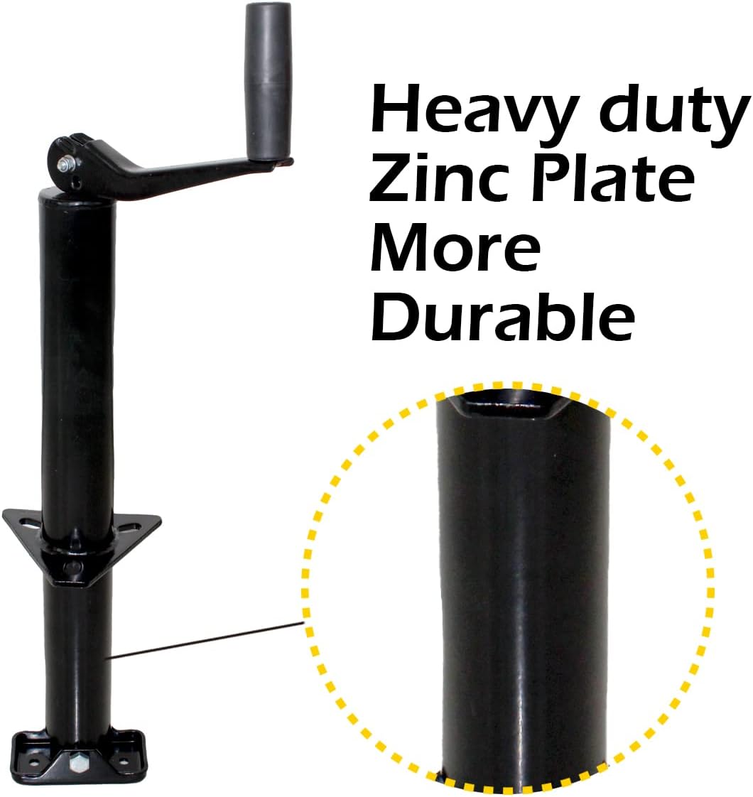 70159 14" Lift A-Frame Mount Trailer Jack with Top Wind - 2000 lbs. Capacity
