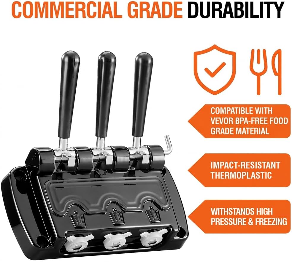 3-Handle Discharge Door for VEVOR YKF Soft Serve Ice Cream Machines