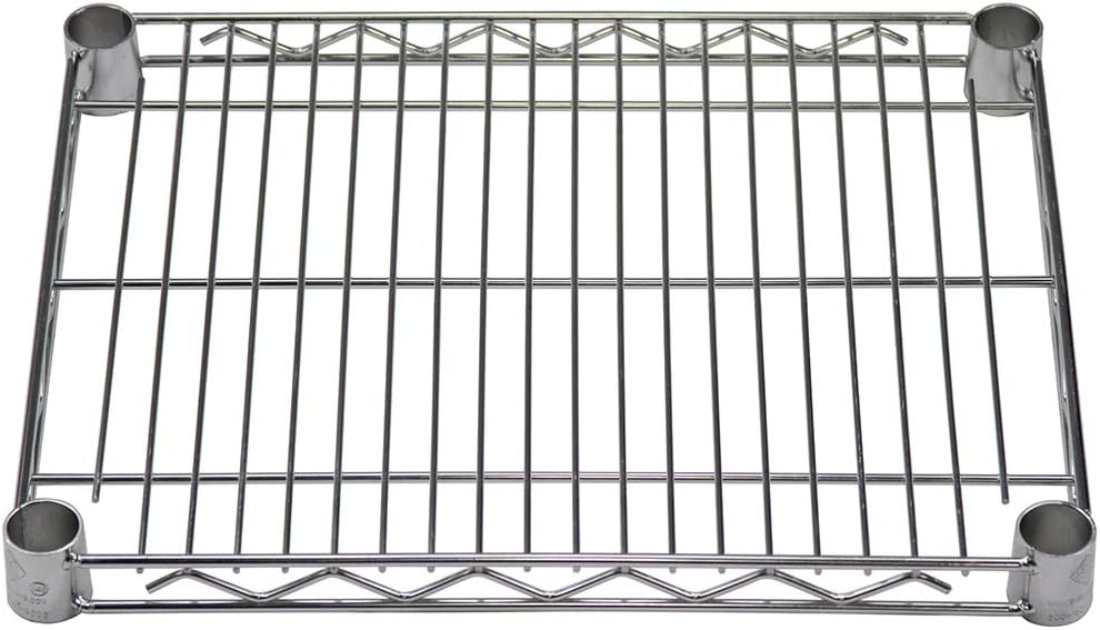 Shelving Inc. 14" d x 18" w Chrome Wire Shelving with 2 Tier Shelves