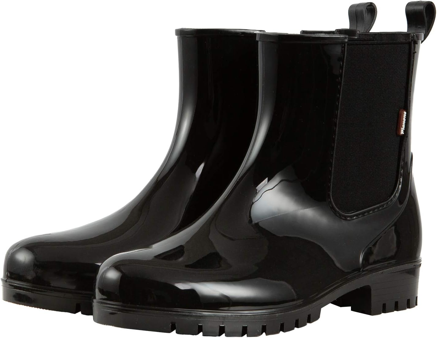 Cute Short Rain Boots for Women, Waterproof Chelsea Ankle Boots | Fashion Non-Slip Glossy Rubber Boots, Lightweight
