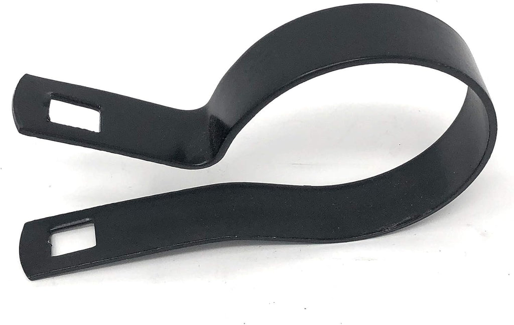(10 Pack) Tension Bands with Bolts & Nuts for Chain Link Fence, Gate, Posts (2-3/8") Black Finish