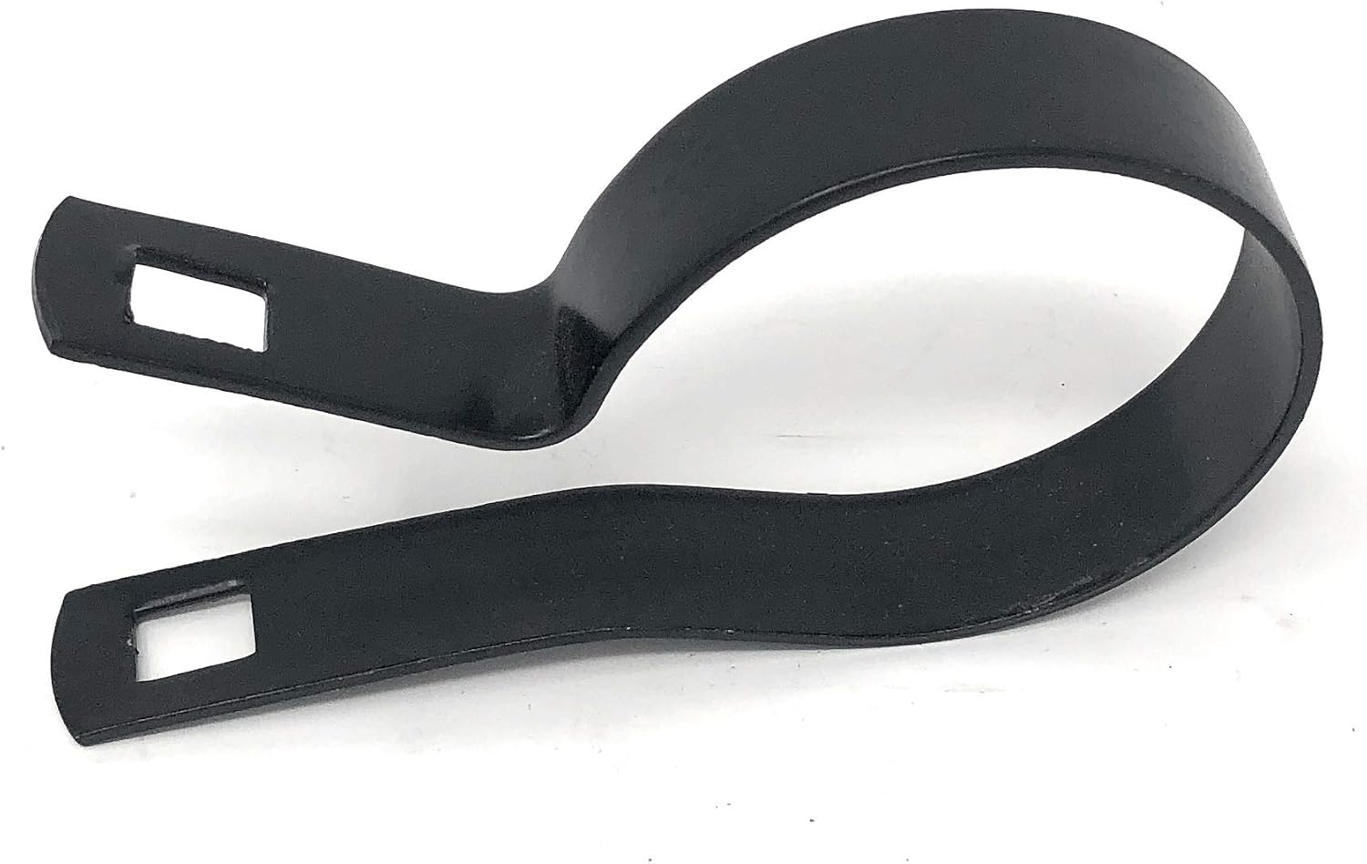 (10 Pack) Tension Bands with Bolts & Nuts for Chain Link Fence, Gate, Posts (2-3/8") Black Finish