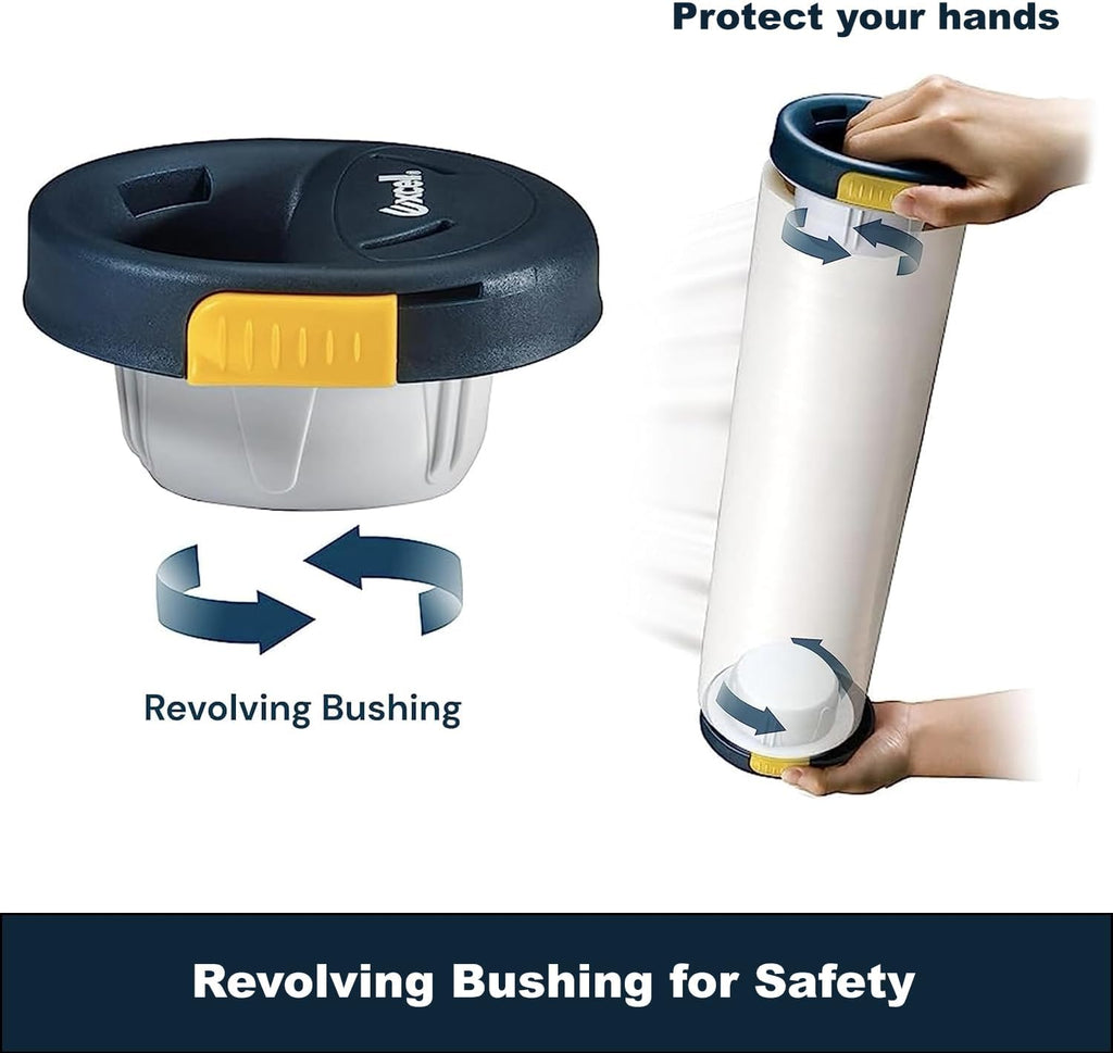 MDJ by Excell Stretch Wrap Film Dispenser with a Brake, Hand Saver for Easy Pallet Packaging, Wrap Handle for Shrink