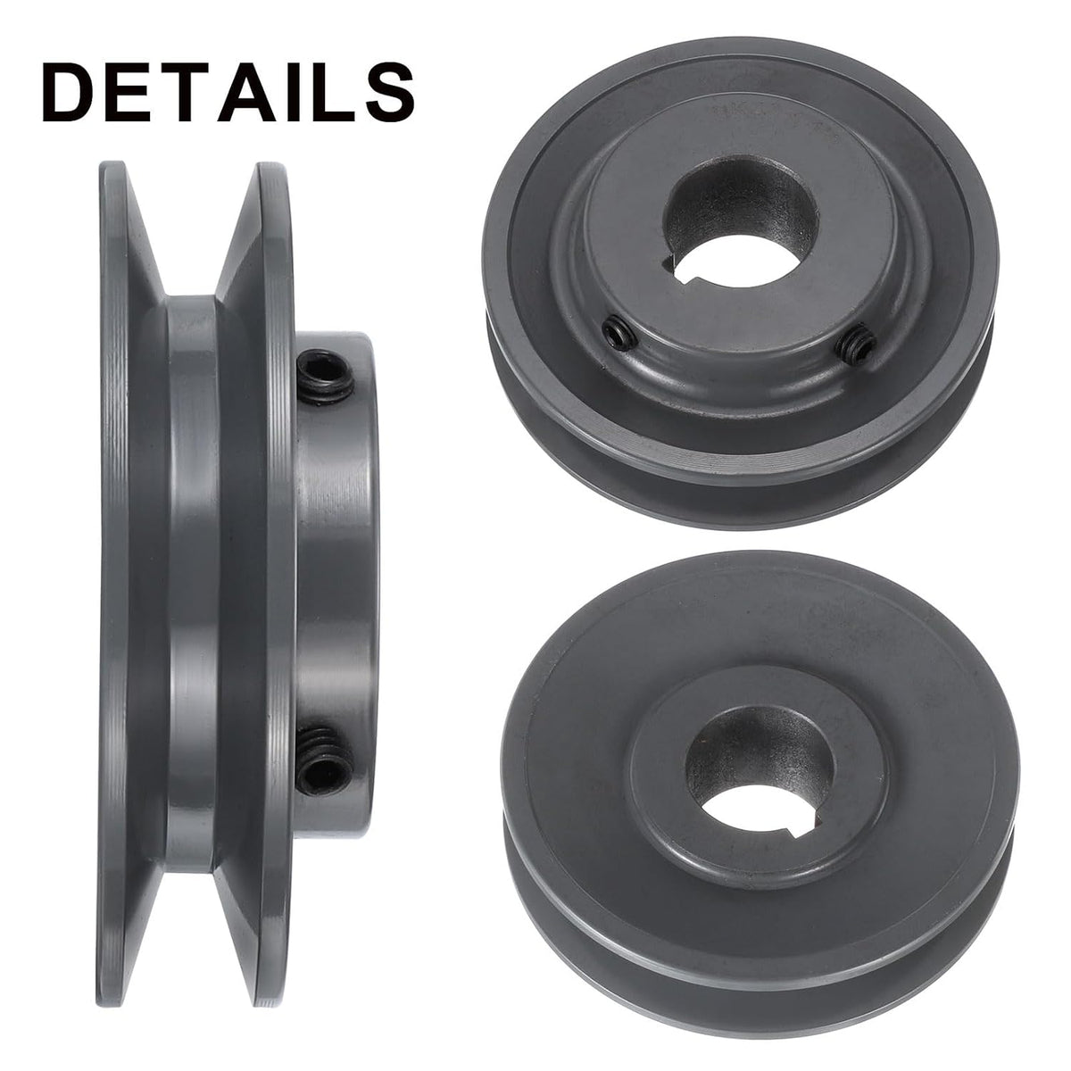 uxcell BK40-1 1/8 V-Belt Sheave 1 1/8"Bore 3.95"OD Single Groove Web Sheave