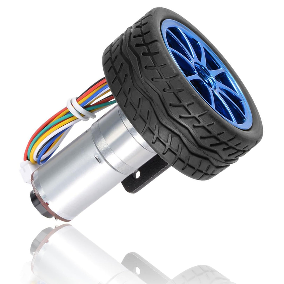 DC 12V DIY Encoder Gear Motor, 65mm Wheel Kit, 130RPM