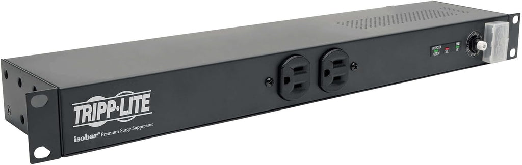 Isobar 12 Outlet Network Server Surge Protector Power Strip, 15ft. Cord w/L5-20P Plug, 3840 Joules, 1U Rack-Mount