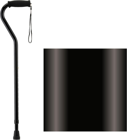 Offset Walking Cane for Seniors, Men & Women – Lightweight Adjustable Walking Cane with Soft Foam Grip, Wrist Strap