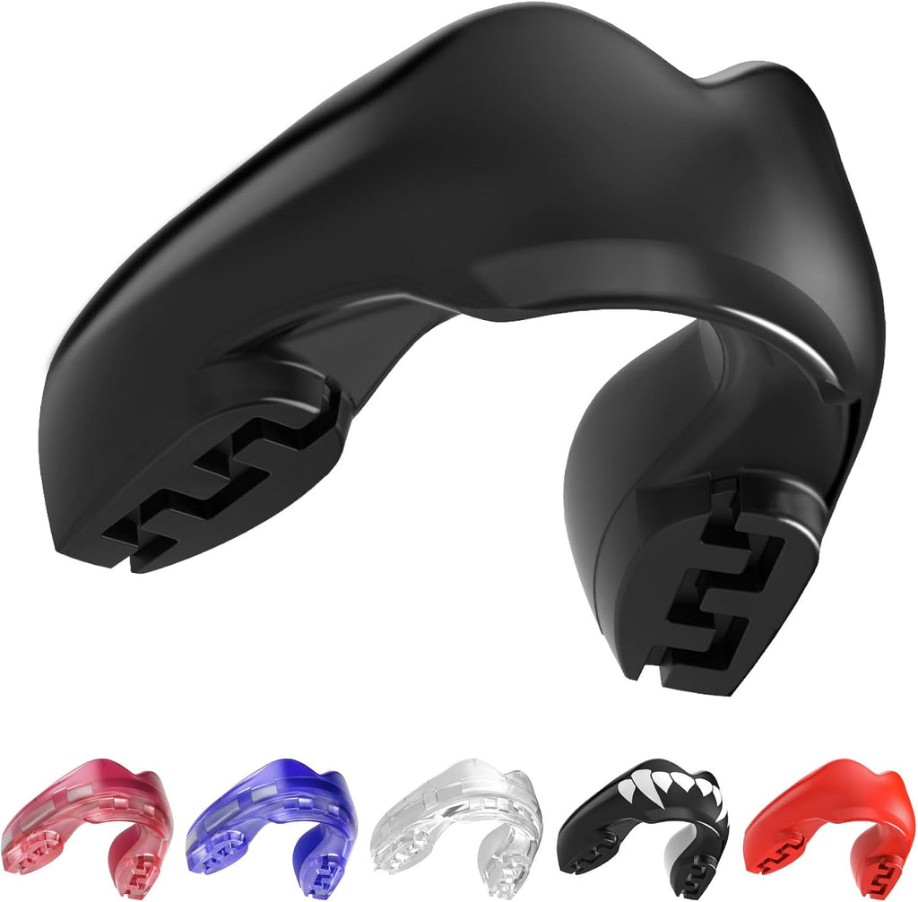 Black Mouth Guard for Braces, One Size Mouthguard with Case | One Size, Ortho Mouthguard, Easy Fit Remoldable