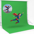 10x20ft Green Screen Backdrop for Photography, Dual-Size Dual-Pocket Design Chromakey Background for Photoshoot and