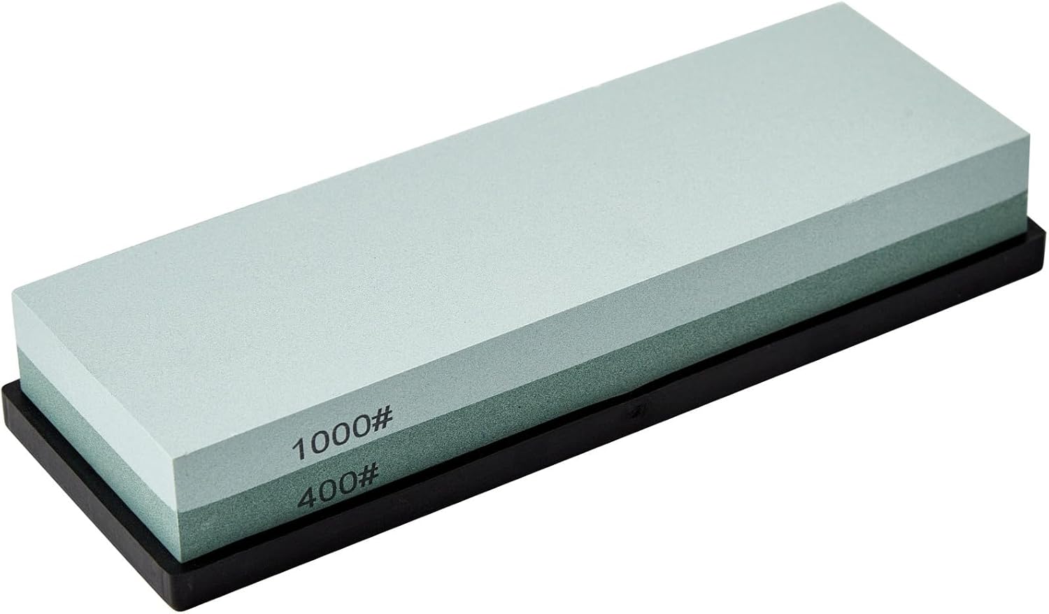 Knife Sharpening Stone with Non-slip Rubber Base, 400/1000 Grit Premium Whetstone, Double-Sided Knife Sharpener for