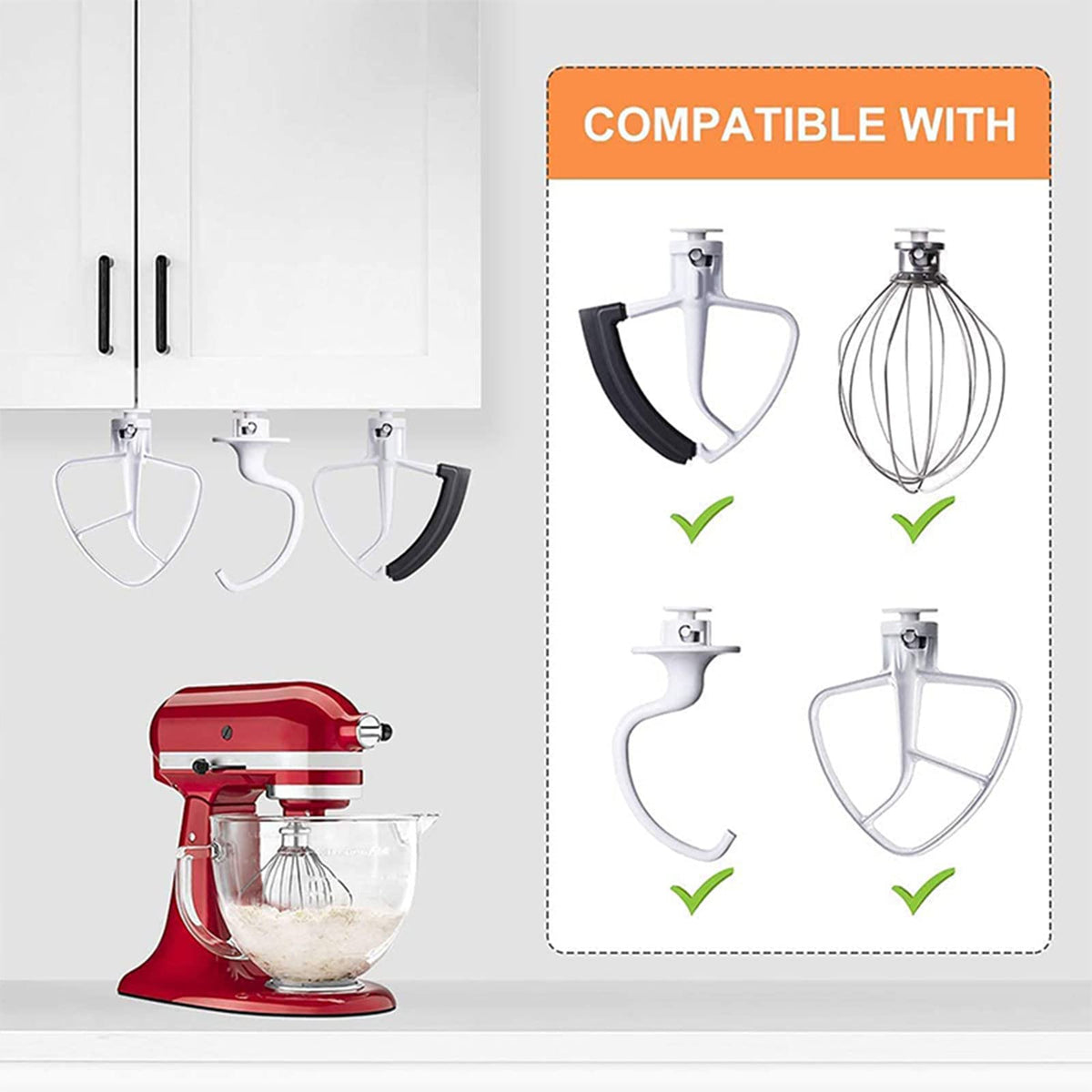 4Pcs Stand Mixer Attachment Holders Replacement Kitchen Accessory For Dough Hook Storage Tools Easy To Install