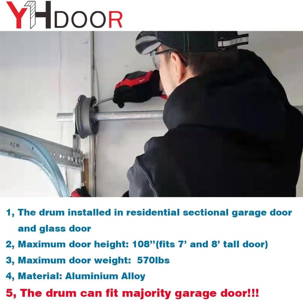 Garage Door Cable Drums Replacement for up to 8 Feet High Doors 400-8 - One Pair (Left and Right)