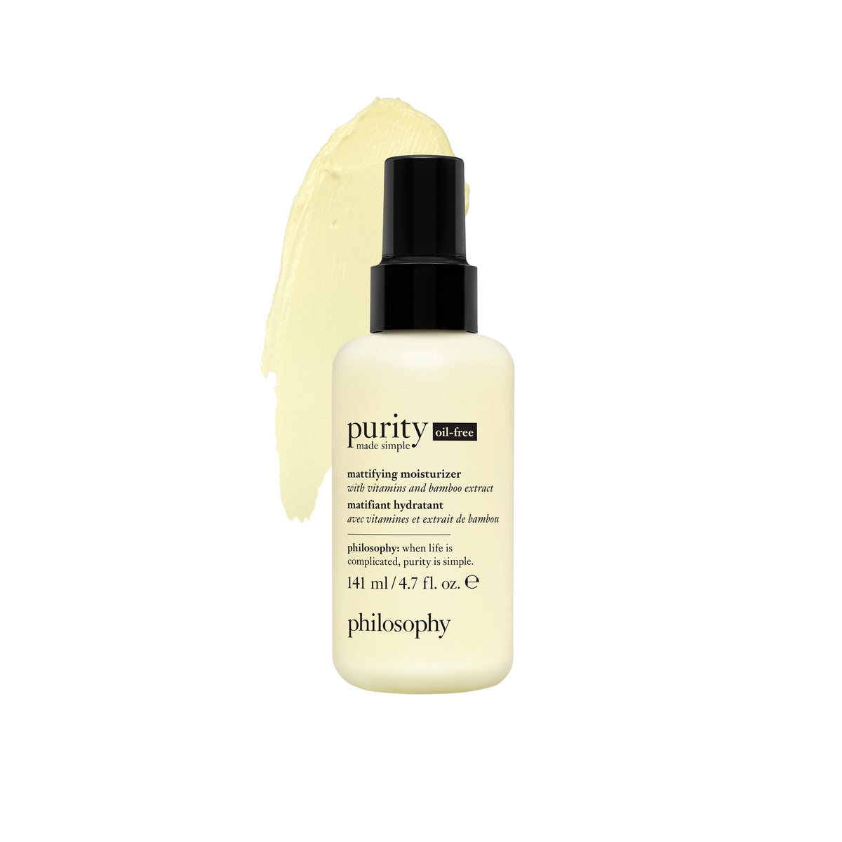 purity made simple oil-free mattifying moisturizer - with bamboo extract, green tea & vitamins C & E - nourishing