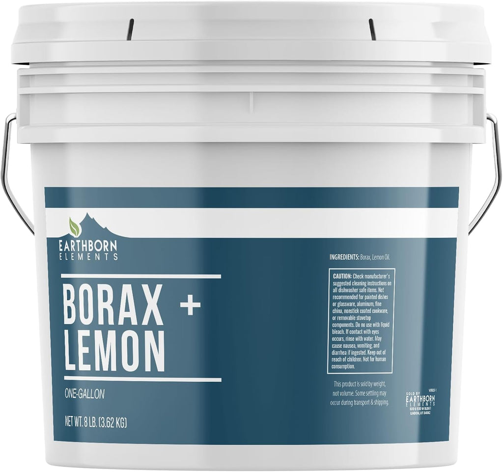 Borax with Lemon Oil, 1 Gallon Bucket, Laundry Booster, Refreshing Scent, Bulk Size