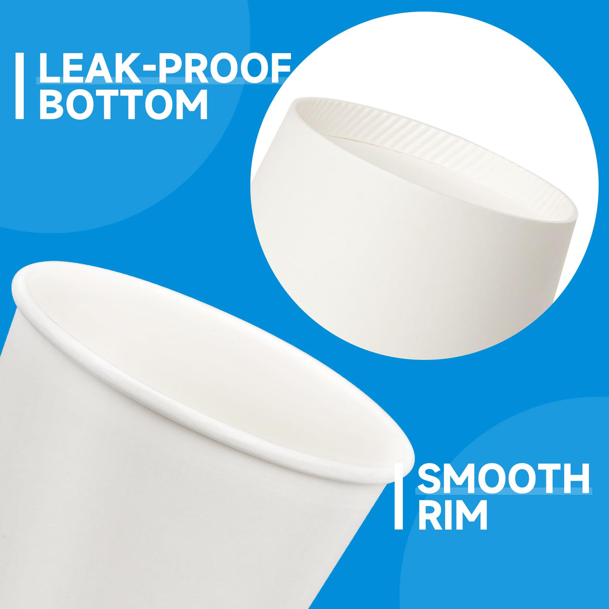 Disposable Paper Coffee Cups 16 oz 500 Pack