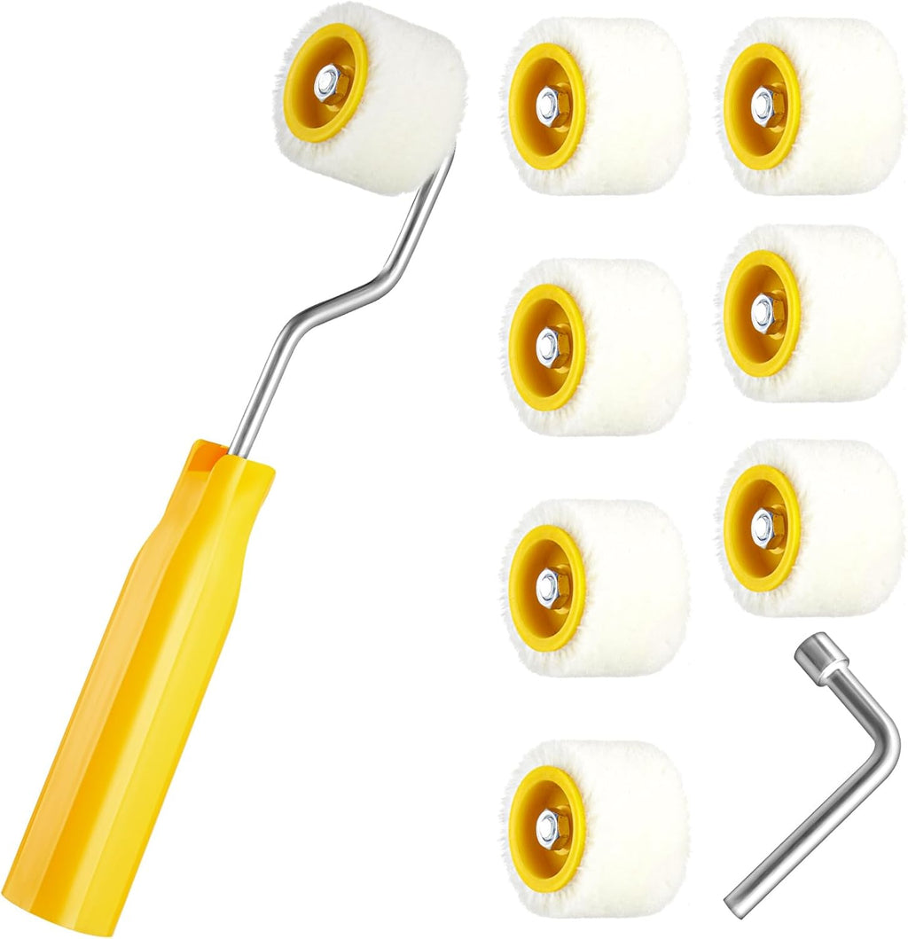 8 Pack Mini Paint Roller Small Paint Roller for Touch up Trim Edge or Corner, Extra Small Brushes Tool for Window