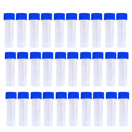 50 Pcs 5ml Plastic Graduated Vials