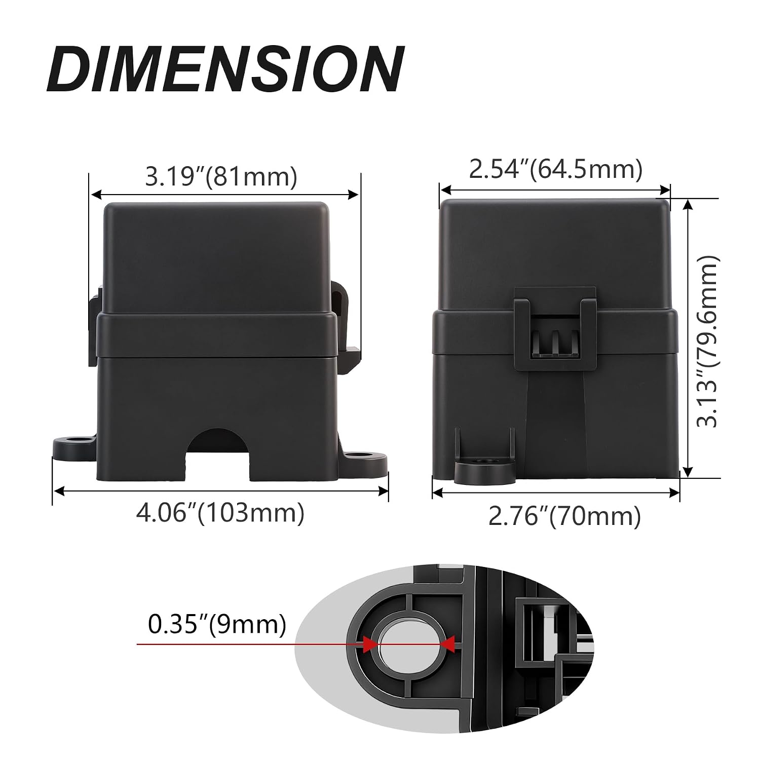 12V 6 Way Fuse Relay Box, 2 Relays and 6 ATC/ATO Blade Fuses, 4-Pin 80A Relay Block and Kit