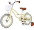 12-20 Inch Adjustable Kids Bike, Boys Girls Bike for Age 3-8 Years with Basket, Training Wheels, Handbrake and