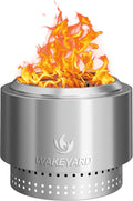 19.5 inch Smokeless FirePit with Waterproof Bag & Poker, Stainless Steel Outdoor Smokeless Fire Pit, Wood Burning
