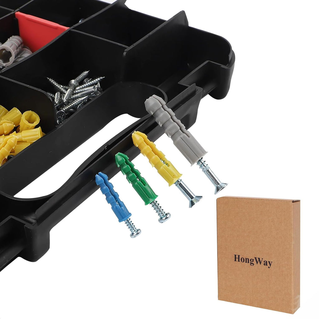 370pcs Drywall Anchors and Screws Assortment Kit