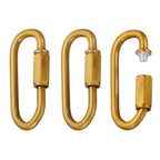 MECCANIXITY Chain Connectors 5mm Thick Gold Bronze 3Pack