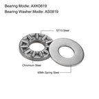 uxcell AXK0819 Thrust Needle Roller Bearings with Washers 8mm Bore 19mm OD 2mm Width 10pcs