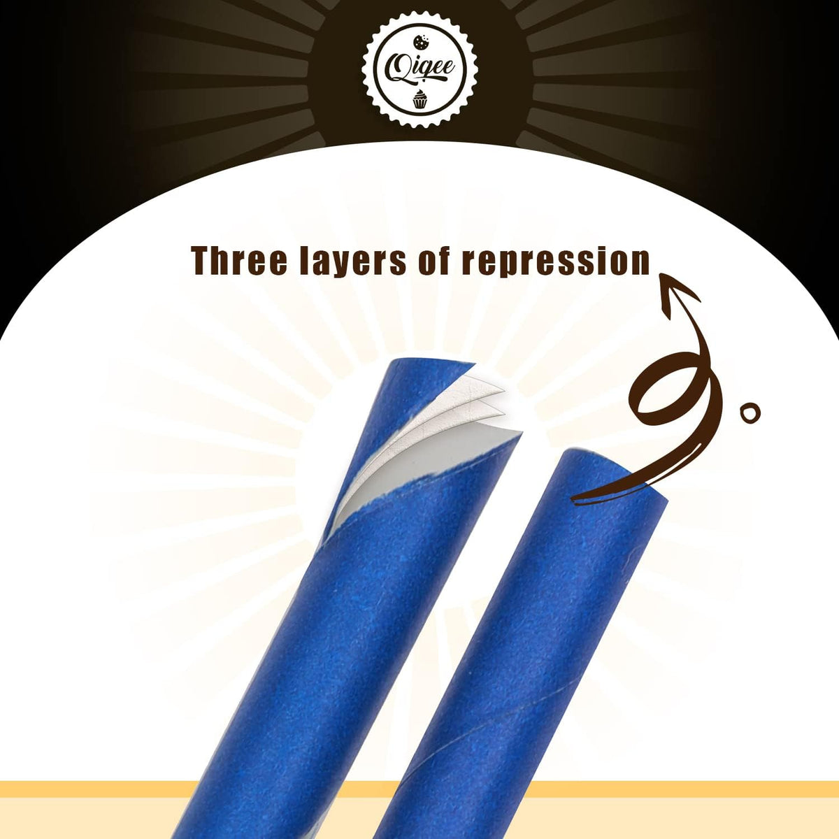 Rainbow Paper Straws - 150 Pack Disposable Straws in Bulk (15 Solid Colors) by qiqee