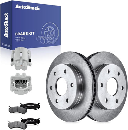 AutoShack Front Brake Rotors Pads & Calipers for Chevy Silverado 1500 2006 | 11.99" (304.6 mm) Brake Kit, direct-fit