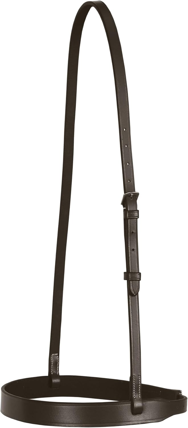 Exion Flat Hunter Bridle with Laced Reins – Classic English Leather Horse Bridle Set – Traditional Flat Browband &