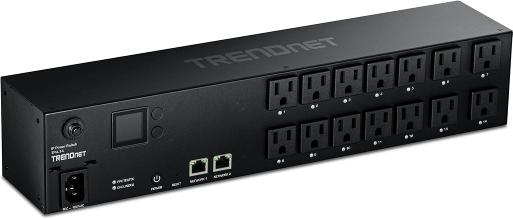 TRENDnet TPI-L14, 14-Outlet Managed 2U Rackmount Switched PDU