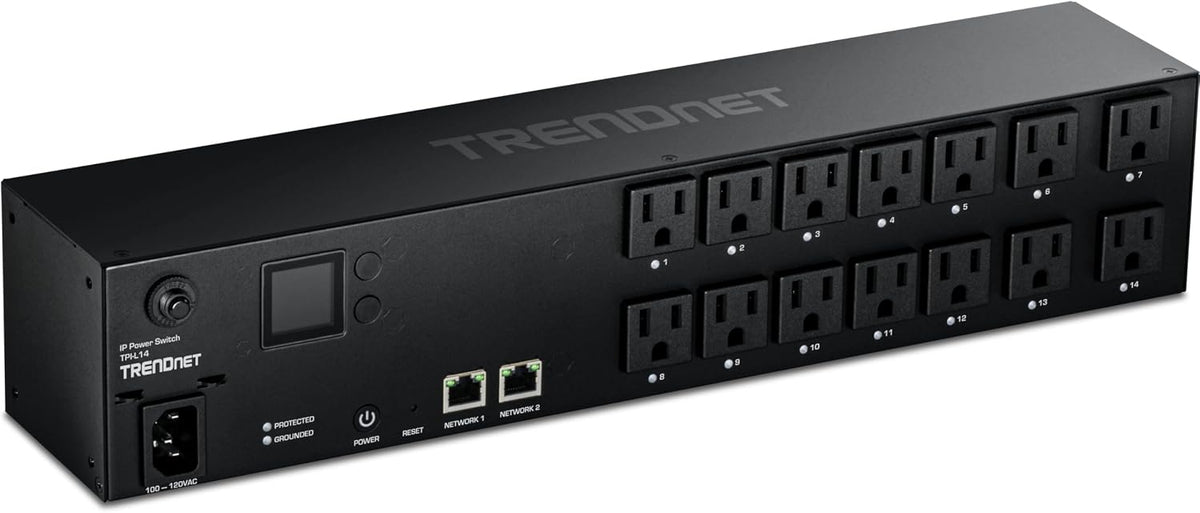 TRENDnet TPI-L14, 14-Outlet Managed 2U Rackmount Switched PDU