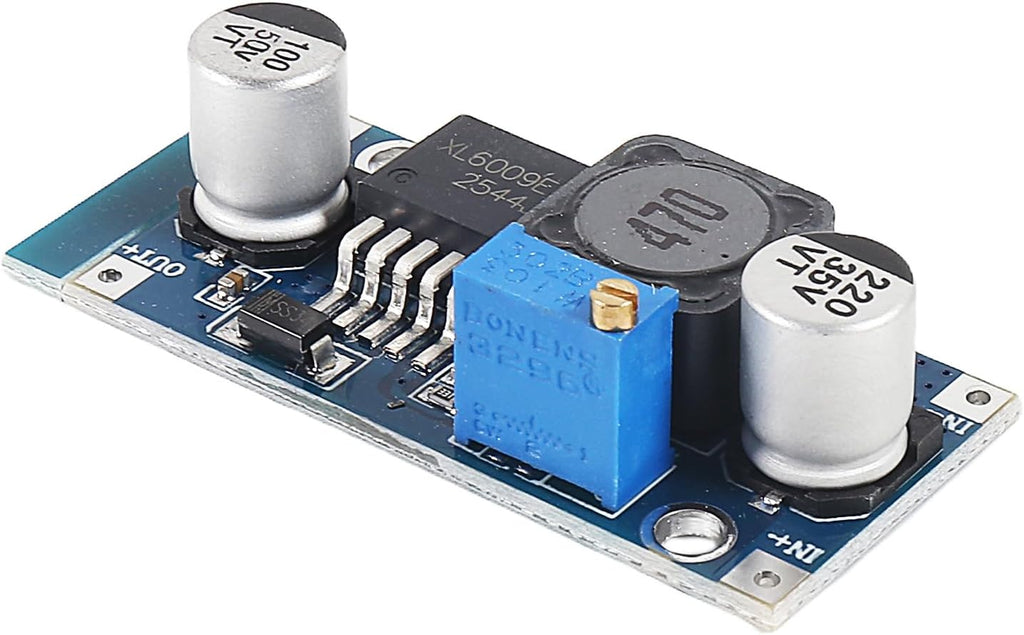 2Pcs XL6009 DC-DC Boost Converter Module Adjustable 5-35V Output 3-30V Input 400KHz Power Circuit Board Step-up Transformer Power Module for DIY Electronics Projects