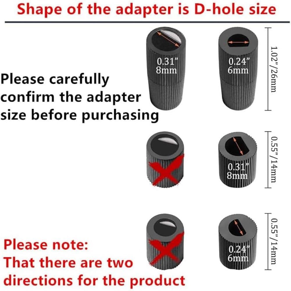 Black Control Knobs 4 Pack with 12 Adapters for Oven/Stove/Range
