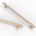 6 Pack 10 Inch(254mm) Knurled Brushed Brass Kitchen Cabinet Handles, Glod Cabinet Pulls Kitchen Cabinet Hardware