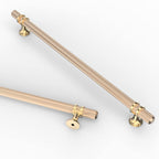 6 Pack 10 Inch(254mm) Knurled Brushed Brass Kitchen Cabinet Handles, Glod Cabinet Pulls Kitchen Cabinet Hardware
