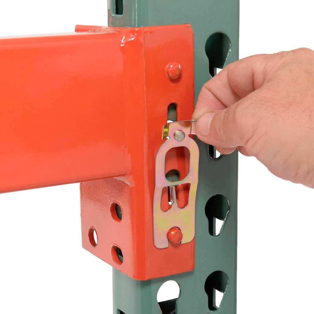 Teardrop Pallet Rack Add-On Unit, 96" W x 42" D x 120" H | 5030 lbs Shelf Capacity, Steel Construction, Orange & Green