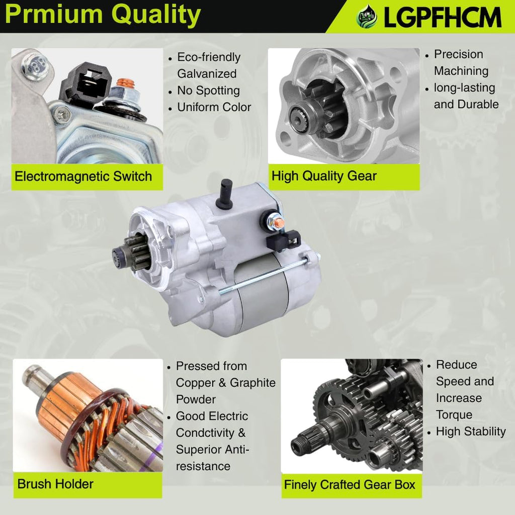 16611-63013 Starter Motor Fit for Kubota D722 D902 D950 D1105 V1305 V1505